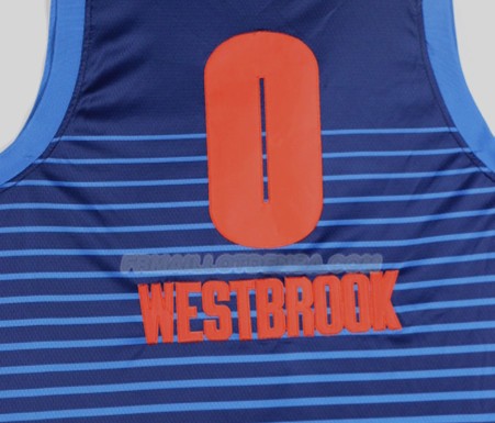 Maillot Basket Oklahoma City Thunder Russell Westbrook Statement 2017-18 0 Bleu